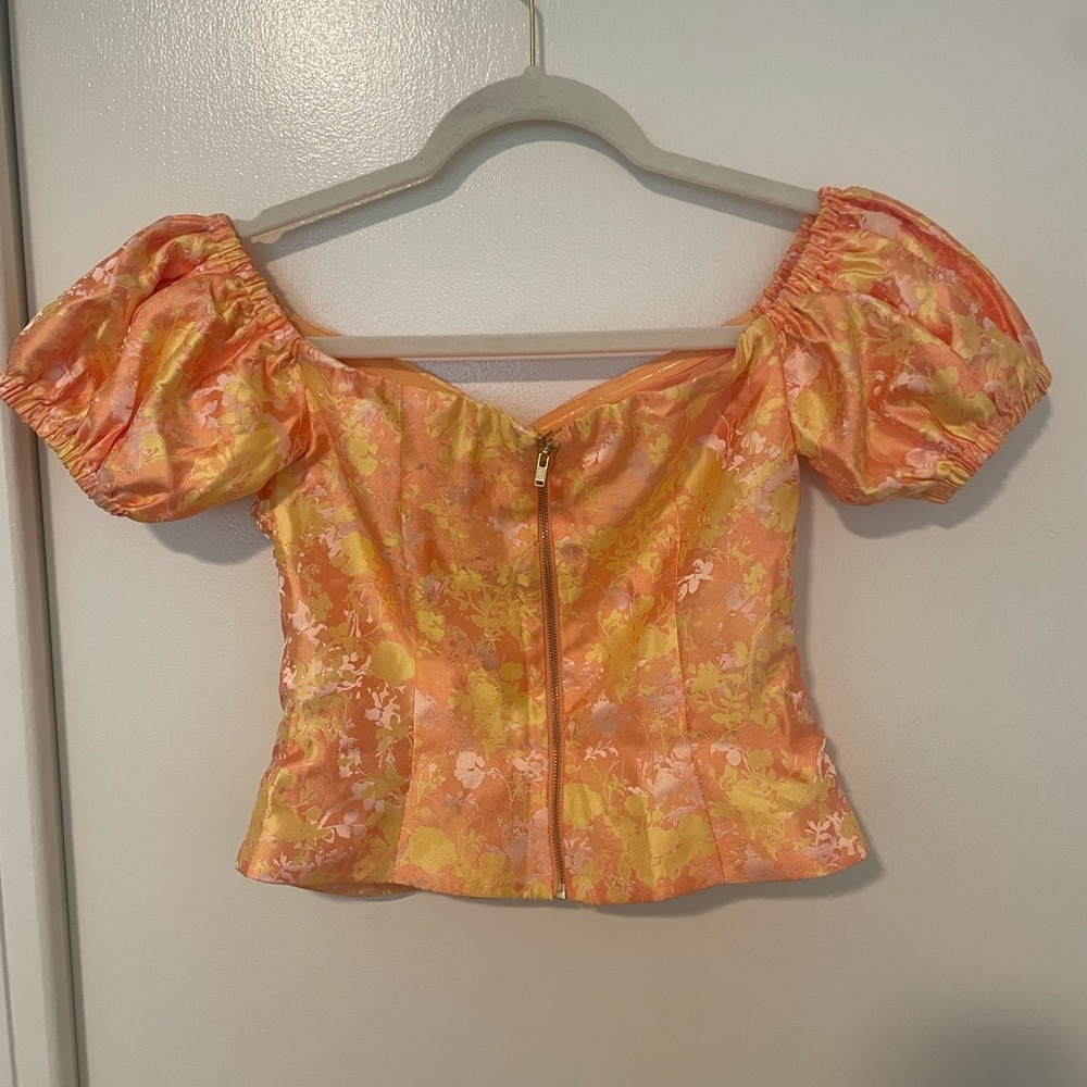 Song of Style Clementine Top in Sunset Pink/ Size: XXS - Picture 5 of 6